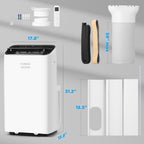 turbro greenland 14,000 btu inverter portable air conditioner, package contents