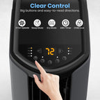 tosot 10,200btu (6,200 btu sacc) portable air conditioner showing dimensions