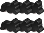 Kigeli 6 Pcs Resin Garden Pot Feet for Outdoor Planters 3 Inch Long 1.5 Inch Tall Flower Handmade Elevator Plant Feet Frost Proof Lifter for 14-20 in Pot(Black)