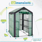machrus ogrow walk-in portable greenhouse, outdoor indoor grow shown in use