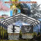 leveleve 12x20 ft heavy-duty metal carport, galvanized steel, package contents