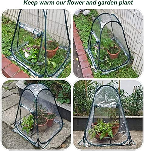 porayhut pop up greenhouse cover ,pack of 2 showing dimensions