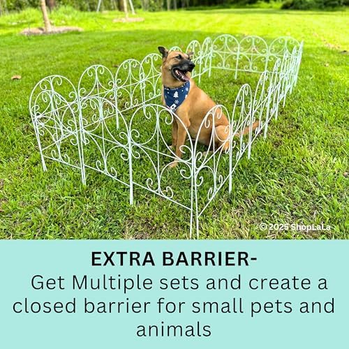 shoplala animal barrier (10 panels) 12x24in rustproof white showing dimensions