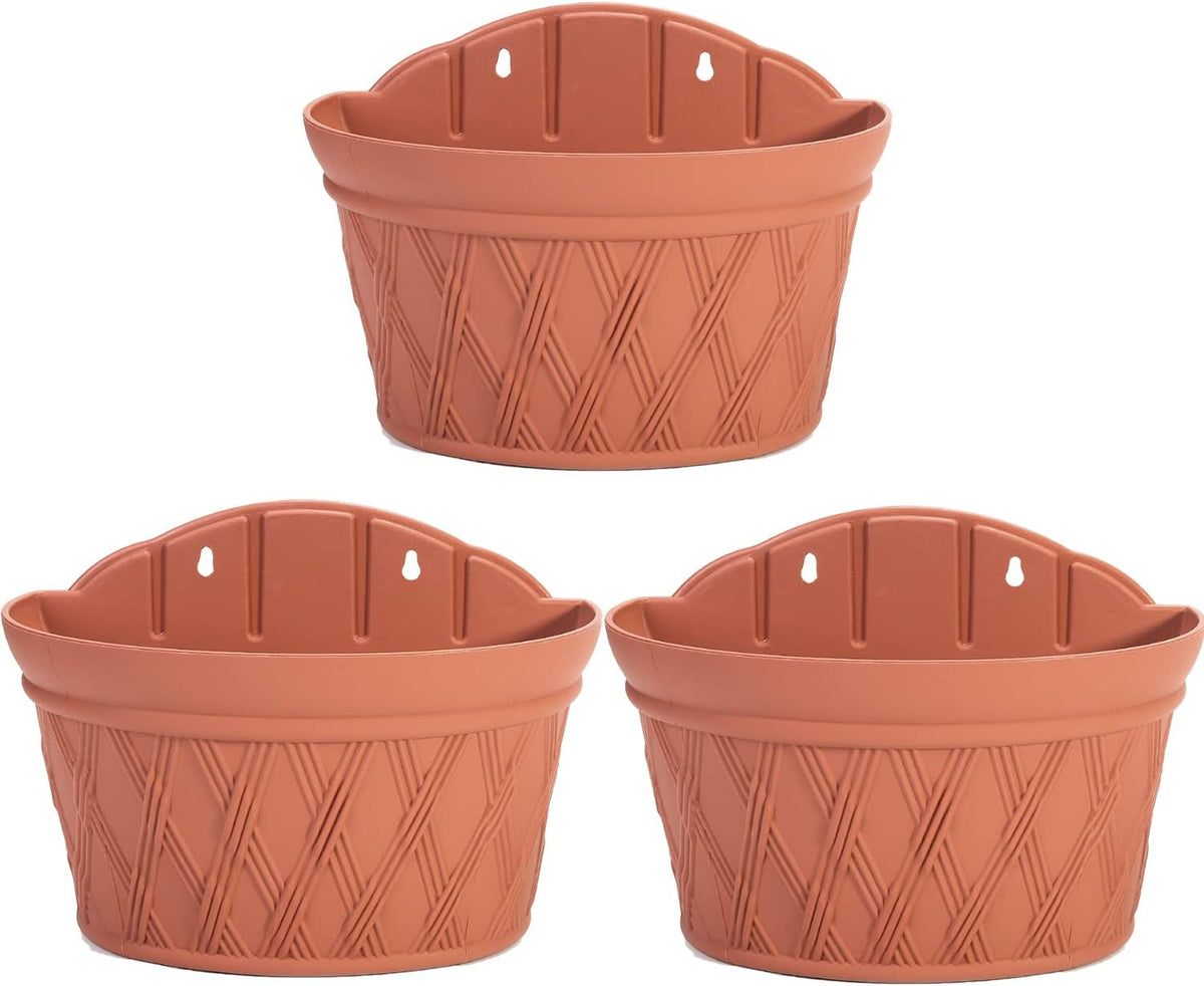 sungmor wall hanging planters,11.5 inch hanging flower pots, close-up detail