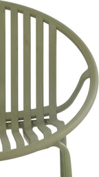Christopher Knight Home Set of 2 Tita Modern Patio Outdoor Dining Chairs, Stacking Chair, Outside Dinner,Garden/Balcony/Poolside Stackable Accent Chairs,Metal Legs,Plastic Cutout Backrest, Green
