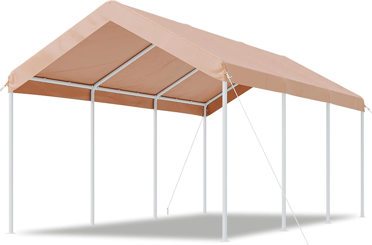 aoxun 10x20 ft carport, heavy duty car canopy, main product view