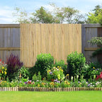 vevor natural rolled bamboo fence, eco-friendly privacy screen, view 9