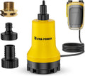 Cordless Submersible Water Pump for DeWALT 20V MAX (Bare Tool) | 17 GPM High Flow Sump Motor; Rapid Drainage Suited To Flooded Pool, Hot Tub, Spa, Basement And Garden Utility Operations