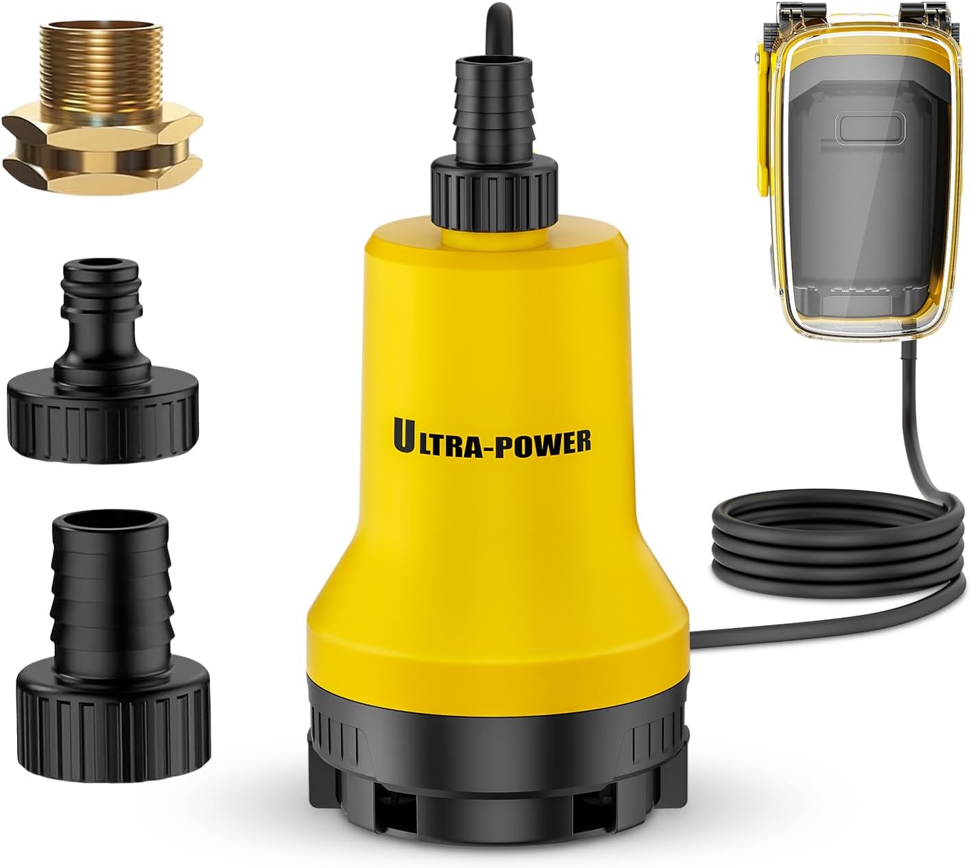 Cordless Submersible Water Pump for DeWALT 20V MAX (Bare Tool) | 17 GPM High Flow Sump Motor; Rapid Drainage Suited To Flooded Pool, Hot Tub, Spa, Basement And Garden Utility Operations
