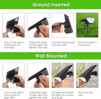 Biling Solar Spot Lights Outdoor, Bright 700 Lumen Solar Outdoor Lights IP67 Waterproof Adjustable Landscape Lights for Patio Pathway Yard Garden Driveway Pool - Warm White(10 Pack)