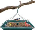 Zenport Z203009 2-in-1 Platform Bird Feeder, Green - 3 Pack