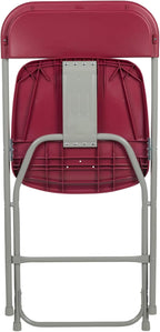 Hercules Series Plastic Folding Chair Red - 10 Pack 650LB Weight Capacity Comfortable Event Chair-Lightweight Folding Chair