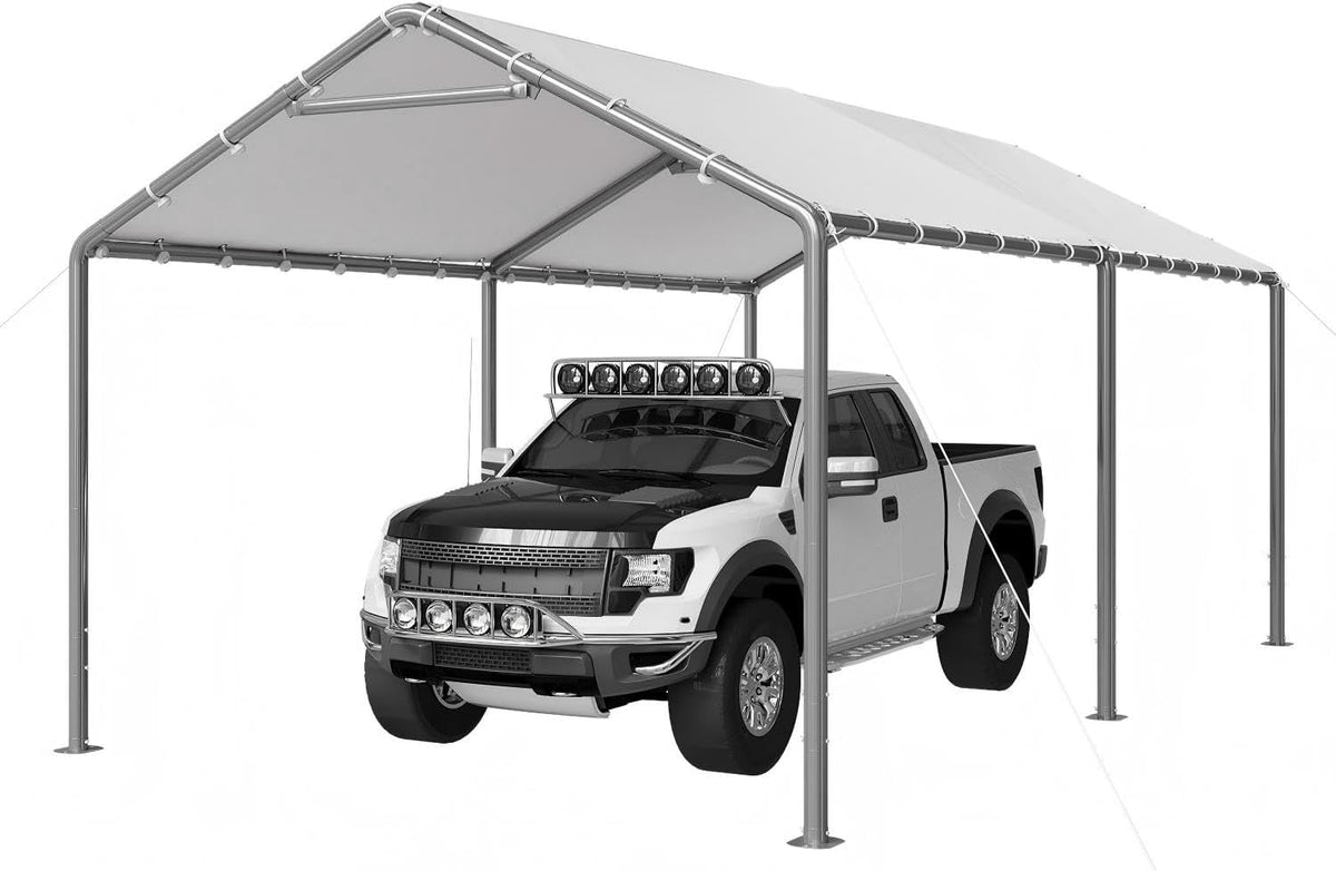 aoxun 10x20 carport heavy duty carport potable car, main product view