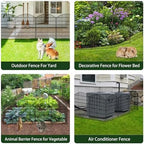 uliok 15 panels decorative garden fence, 32 in(h), close-up detail
