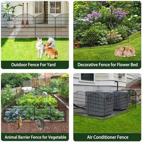 uliok 15 panels decorative garden fence, 32 in(h), close-up detail