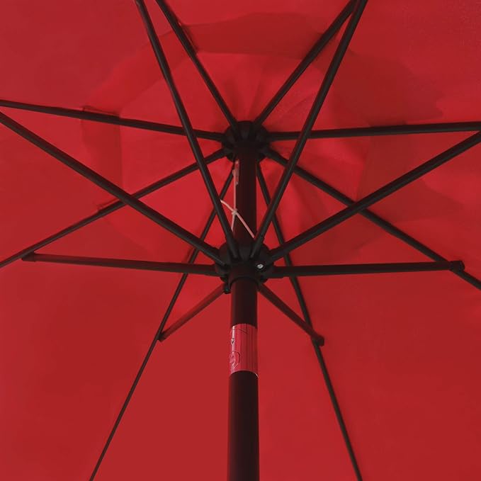 Sunnyglade 9Ft Patio Umbrella Outdoor Table Umbrella with 8 Sturdy Ribs (Red)
