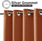 NICETOWN Outdoor Curtain for Patio Waterproof, Thermal Insulated Rustproof Decor Grommet Privacy Living Divider Curtain/Drape for Gazebo, Mecca Red, 1 Panel, 100" W by 108" L