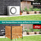 48 * 48 inch wood privacy fence screen shown in use