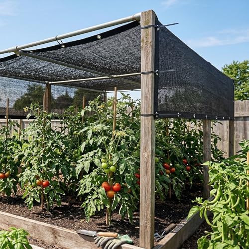 colourtree 50% black shade cloth 10' x 20' showing dimensions