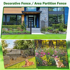 no dig garden fence 48" h x 18'l, side view