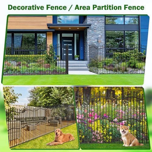 no dig garden fence 48" h x 18'l, side view