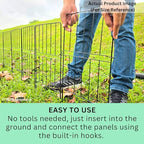 shoplala decorative outdoor garden fence (20 panels) 12x24in showing dimensions