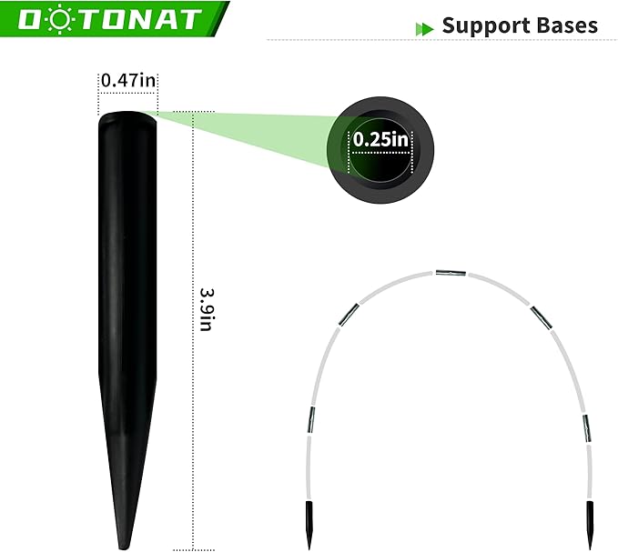 8FT Garden Hoops Grow Tunnel Kit - Rust-Free Fiberglass Frame for Raised Beds, 36pcs - DIY Plant Support for Garden Netting, Row Covers, and Greenhouse Protection