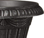 Arcadia Garden Products PL20SL Classic Traditional Plastic Urn Planter Indoor/Outdoor, 10" x 12", Brushed Silver