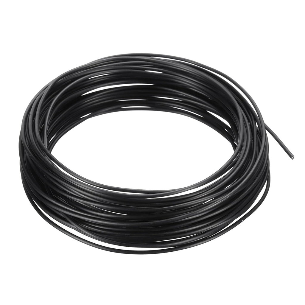 PATIKIL 1.5mm Bonsai Training Wire, 1 Roll Floral Wire Stems Anodized Aluminum Tree Wire 32.8 Feet Total for Gardening Branch Fixing, Black