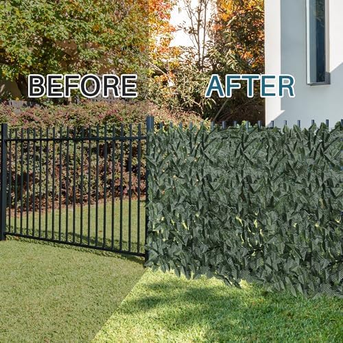 coarbor 3 packs 39"x117" artificial ivy privacy fence on a desk or shelf