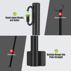 Suchtale 8-Pack String Light Poles, 1.3 FT Fence Mount Posts, Black | Wall-Mount Brackets Secure To Fences, Deck Rails Or Wood Posts. Clips Hold String Lights For Patios, Gardens And Parties.