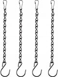 Outus 4 Pack 23.6 Inch Black Hanging Chain for Bird Feeders, Planters, Lanterns, Wind Chimes, Decorative Ornaments and Birdbaths Basket Extender Chain Outdoor Indoor