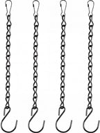 Outus 4 Pack 23.6 Inch Black Hanging Chain for Bird Feeders, Planters, Lanterns, Wind Chimes, Decorative Ornaments and Birdbaths Basket Extender Chain Outdoor Indoor