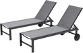 shintenchi 2 pcs outdoor chaise lounges chair with, main product view