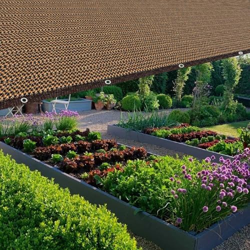 80% shade cloth -5x20ft sunblock net with grommet,lightweight, side view