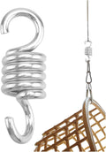 Hammock Chair Spring 2 Pcs 500KG/650KG Steel Hammock Spring Heavy Duty Extension Hook Punch Bag Hanger Swing Chair Garden Furniture Accessory(7mm)