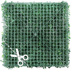 sunnyglade 12 pieces 20"x 20" artificial boxwood panels, close-up detail