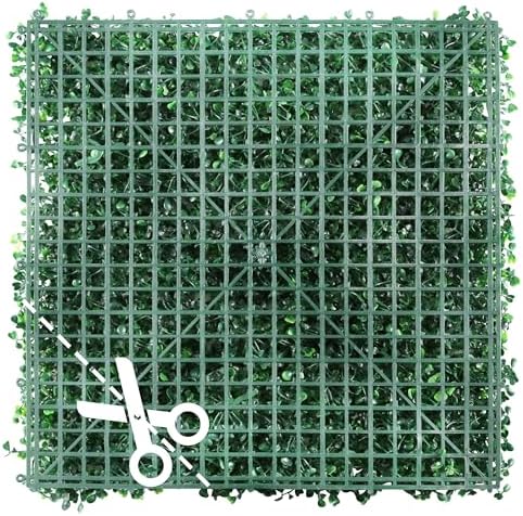 sunnyglade 12 pieces 20"x 20" artificial boxwood panels, close-up detail