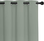 NICETOWN Room Darkening Curtain for Living Room - Energy Saving Thermal Insulated Grommet Room Darkening Curtain/Drape for Bedroom (1 Panel, 46 by 72, Sage Green)