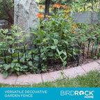birdrock home 5pk ornate landscape edging fence for, side view