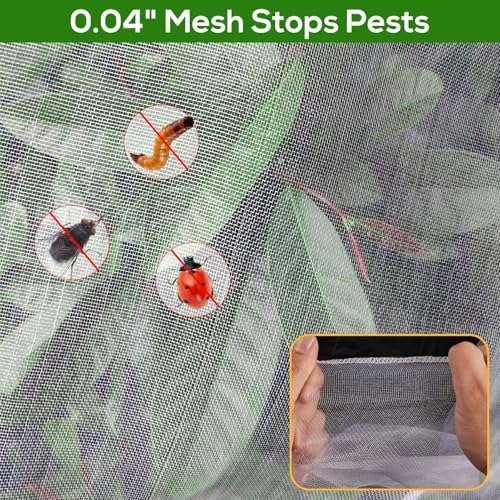 large 7.8 x 7.8ft fruit tree netting cover, package contents