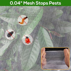 large 7.8 x 7.8ft fruit tree netting cover, package contents