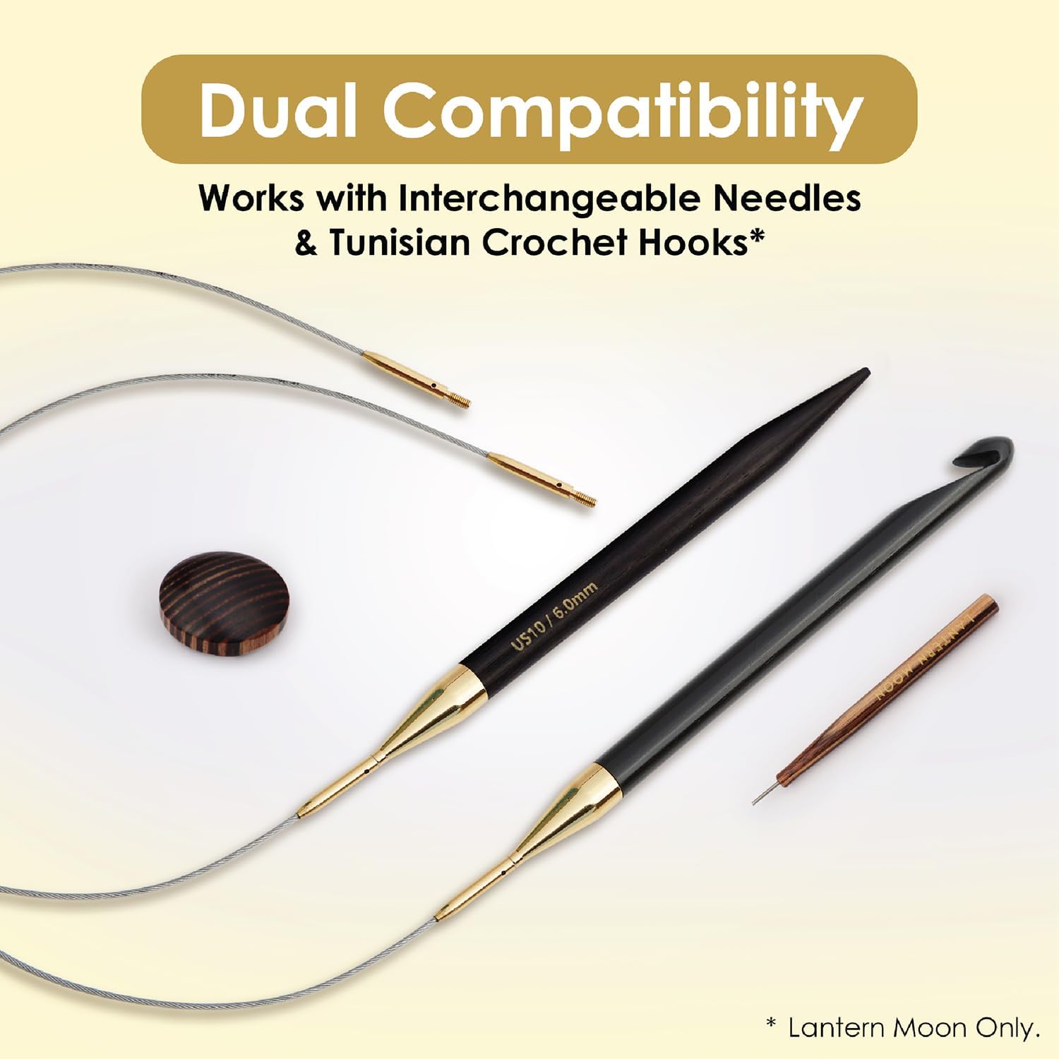 Lantern Moon 360° Swivel Nylon Coated Stainless Steel Cords | 37"/94cm (to Make 47"/120 cm IC Needle)