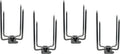 OneGrill Stainless Steel Grill Rotisserie Spit Rod Forks (Fits: 1/2 Inch Hexagon, 3/8 Inch Square, 1/2 Inch Round). 2-Pack (Includes 2 Sets)