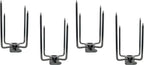 OneGrill Stainless Steel Grill Rotisserie Spit Rod Forks (Fits: 1/2 Inch Hexagon, 3/8 Inch Square, 1/2 Inch Round). 2-Pack (Includes 2 Sets)