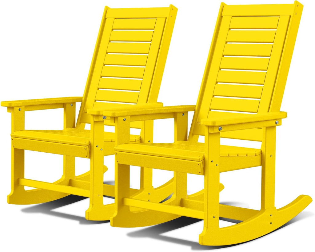 greenvines oversized outdoor rocking chairs set of 2 shown in use