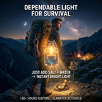 Saltwater Emergency Light – No Sunlight Required, Instantly Illuminated by Saltwater, Battery-Free, Waterproof Camping Light, Suitable for Power outages and Hurricane Weather.