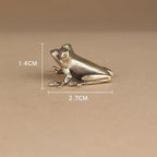 Retro Brass Mini Frog Miniatures Figurines Vintage Animal Figurine Toad Desktop Ornaments Home Decoration Crafts Tea Pet Decor