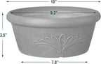 Arcadia Garden Products PSW TA25C Plastic/Stone/Wood Composite Bulb Pan – No Drainage Hole (Drillable), Planter Bowl for Succulents, Bonsai, Fairy Gardens, Herbs,10-Inch, Chocolate