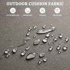 Luxury Swivel Rocker Chairs Fire Pit Set with 6" Thick Cushion 7 piece Wicker Outdoor Patio Chair with Sofa and Ottoman,Comfortable High Back Outdoor Patio Furniture Set - Gray | Gray
